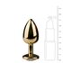 Goudkleurige metalen buttplug met transparante steen_13