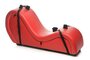 Kinky Seks Sofa Met Boeien en Positie Kussens - Zwart/Rood_13